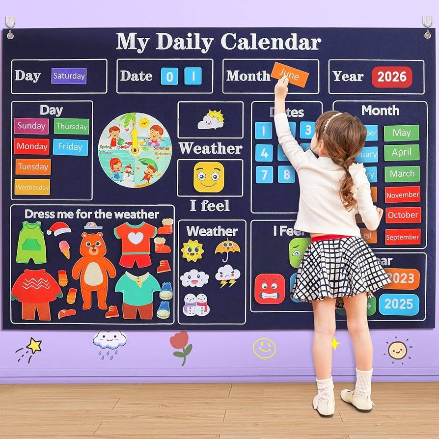 My First Daily Calendar-Preschool Classroom Must Haves, Circle Time Learning Center, Days of the ... | Amazon (US)