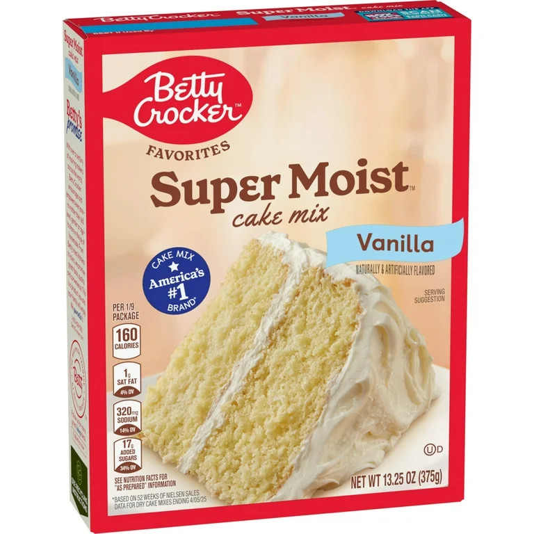 Betty Crocker Favorites Super Moist Vanilla Cake Mix, 13.25 oz | Walmart (US)
