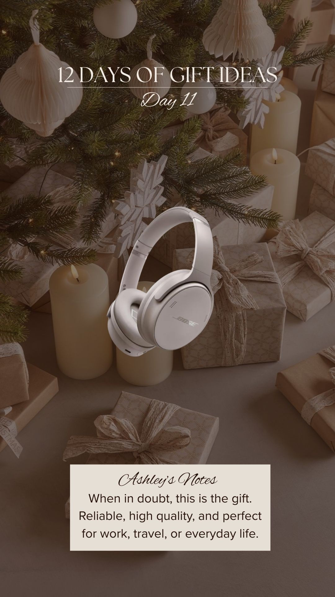 Day 11 of 12 Days of Christmas 🎄
Bose noise-canceling headphones — the gift everyone actually wants.
Perfect for travel, work, workouts, or quiet moments at home.

#LTKHoliday #LTKTravel #LTKGiftGuide