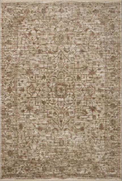 Loloi Rugs Sorrento Oriental Machine Made Polyester Area Rug in Bark/Natural | Wayfair