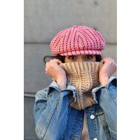 Pink Newsboy Hat For Women Girls in Bright Houndstooth Cotton Fabric, Summer Cap, Visor Hat, Best Gift Stylish Ladies | Etsy (US)