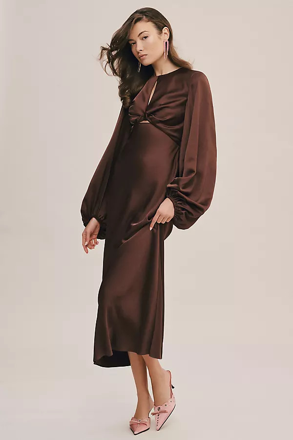 Significant Other Demi Backless Long-Sleeve Column Gown | Anthropologie (US)