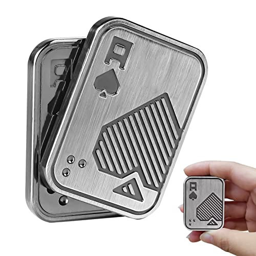 Fidget Toys Adults, EDC Metal Fidget Slider for Teens, Magnetic Poker Push Card, Adult Fidget Toy for Anxiety ADHD, Cool Office Gadgets for Men Dad, Stress Relief Clicker Gifts for Adults & Teen Boys | Amazon (US)