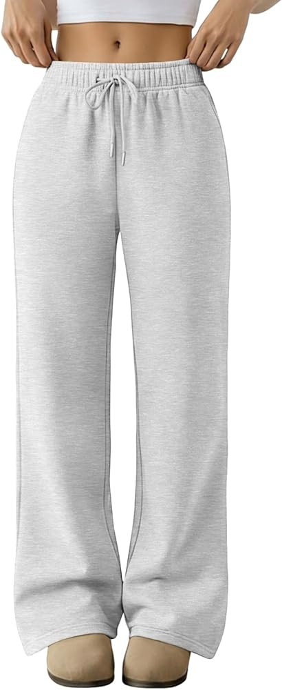 Trendy Queen Womens Sweatpants Baggy Wide Leg Barrel Pants Lounge Comfy Palazzo Joggers with Pock... | Amazon (US)
