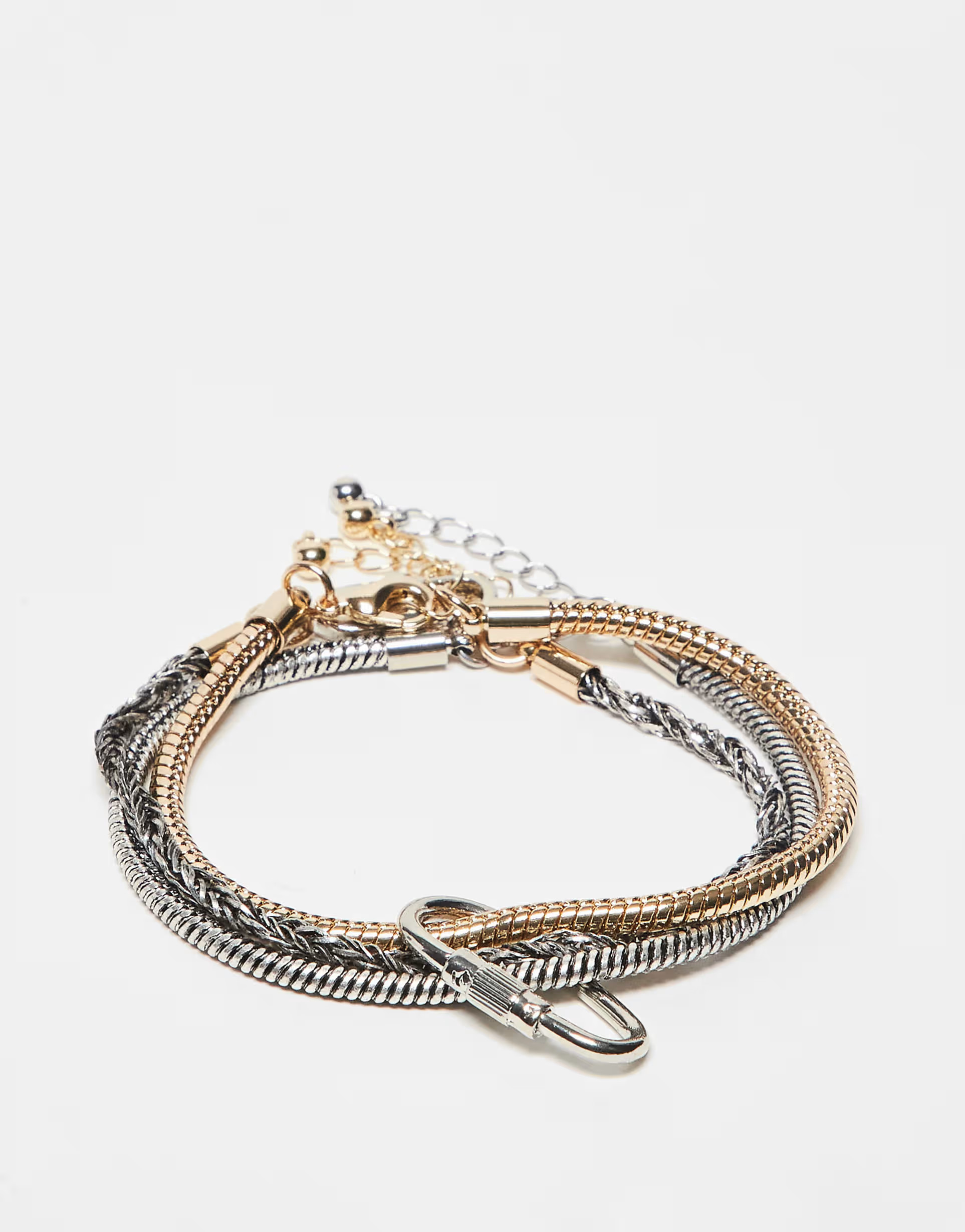 Reclaimed Vintage unisex bracelet pack in mixed metals | ASOS (Global)