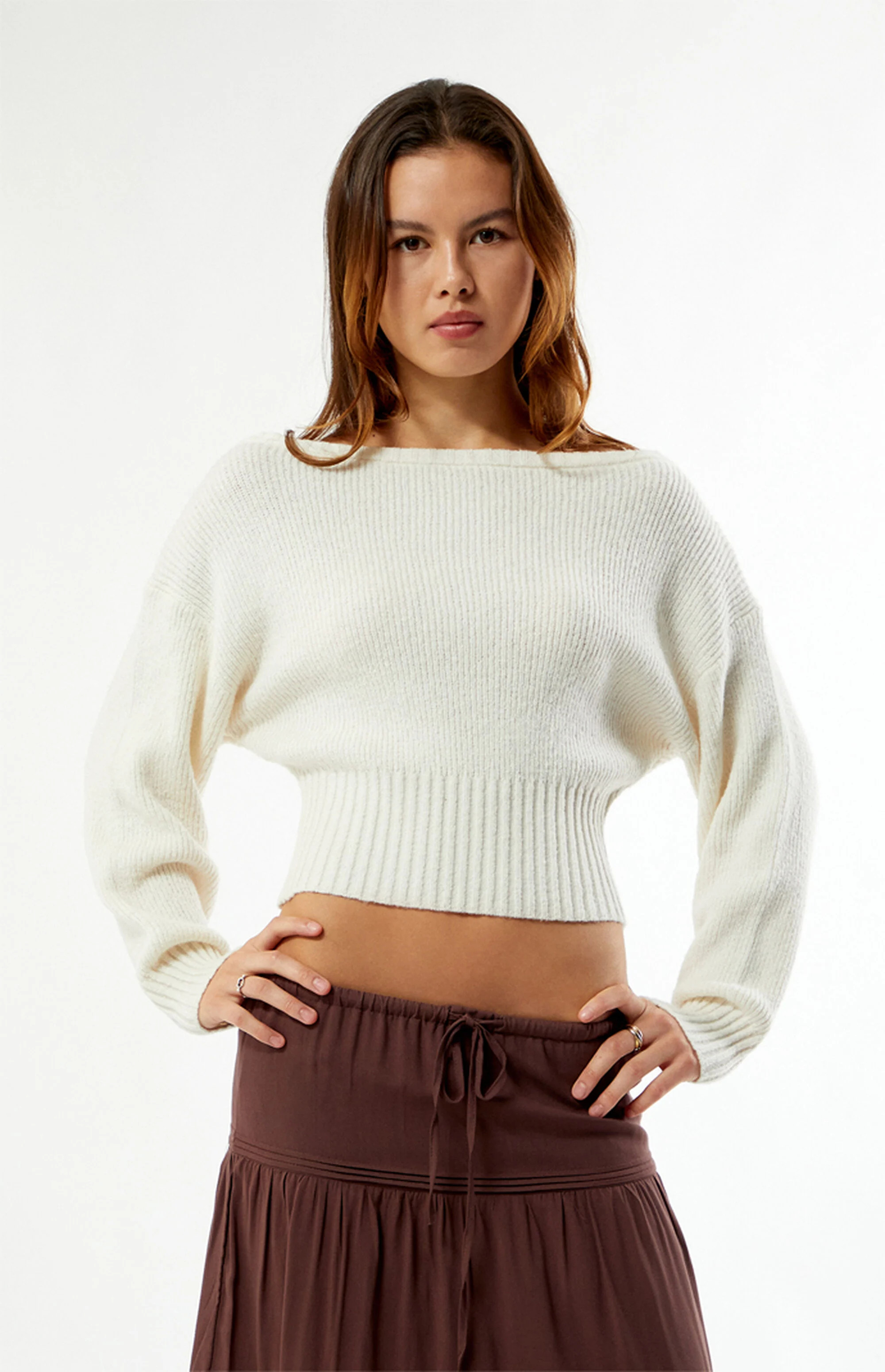 Your Favorite Cosette Ribbed Off-The-Shoulder Sweater | PacSun