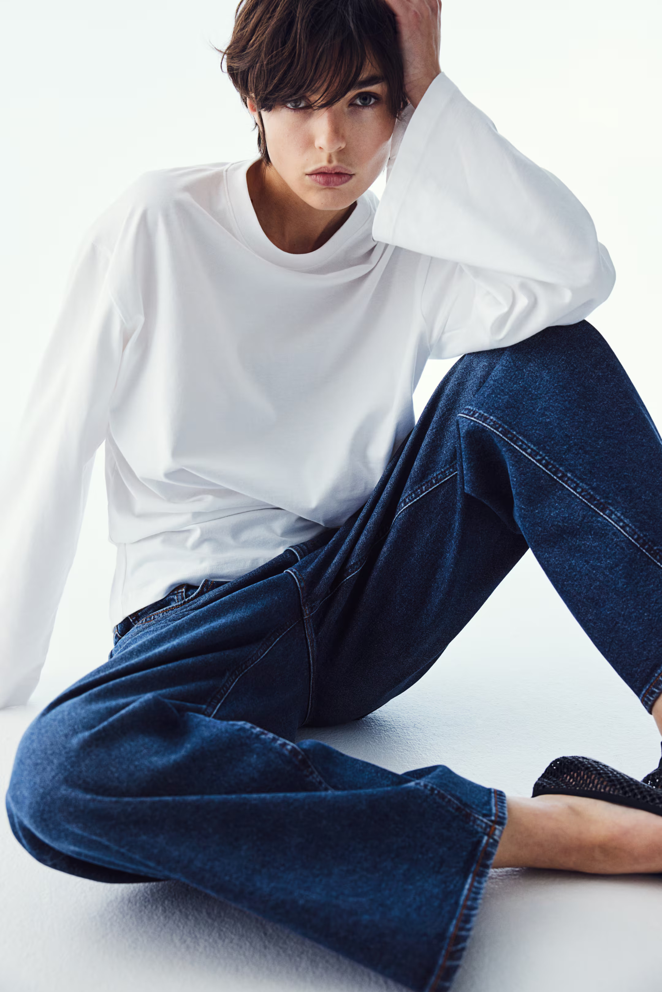 Wide jeans - Denim blue - Ladies | H&M GB | H&M (UK, MY, IN, SG, PH, TW, HK)