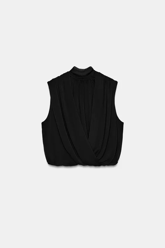 DRAPED BALLOON TOP | Zara US