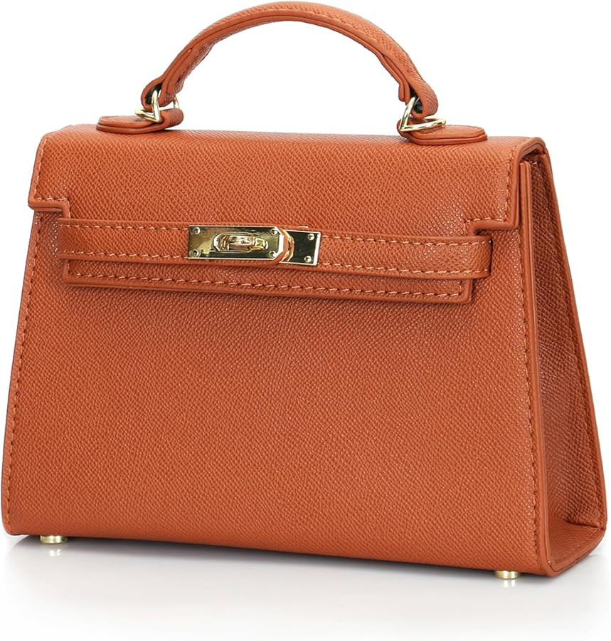 Women's Top Handle Satchel with Detachable Strap Ladies Designer Leather Crossbody Bag | Amazon (CA)