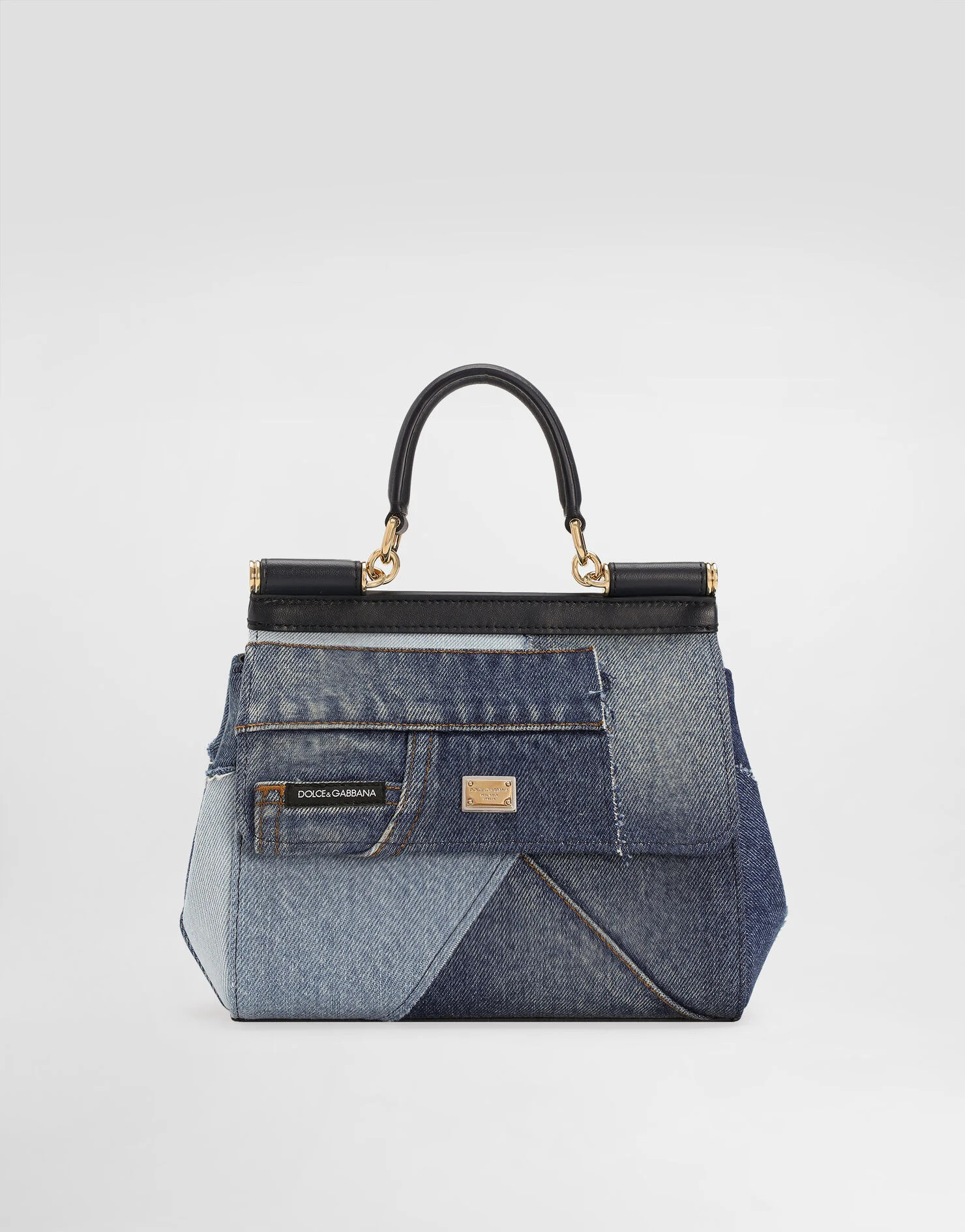 Small Sicily handbag in denim and calfskin | Dolce & Gabbana US