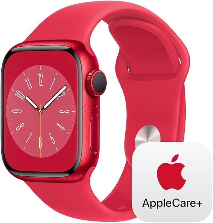 Apple Watch Series 8 GPS 41mm (PRODUCT)RED Aluminium Case with (PRODUCT)RED Sport Band - M/L with... | Amazon (US)
