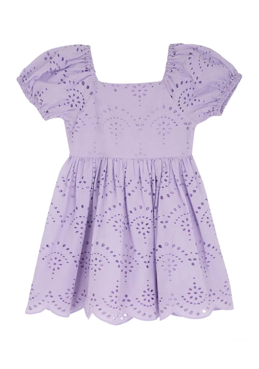 Girls 4-6 Puff Sleeve Eyelet Dress | Belk