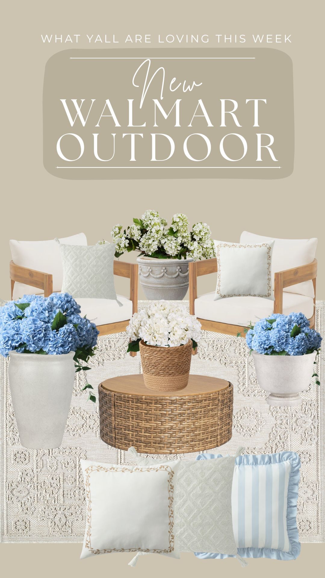 Patio season is officially here! Kept everything light with blues, whites, and woven textures. It feels fresh, simple, and so inviting. The perfect little outdoor reset! 

 #LTKSeasonal #LTKHome