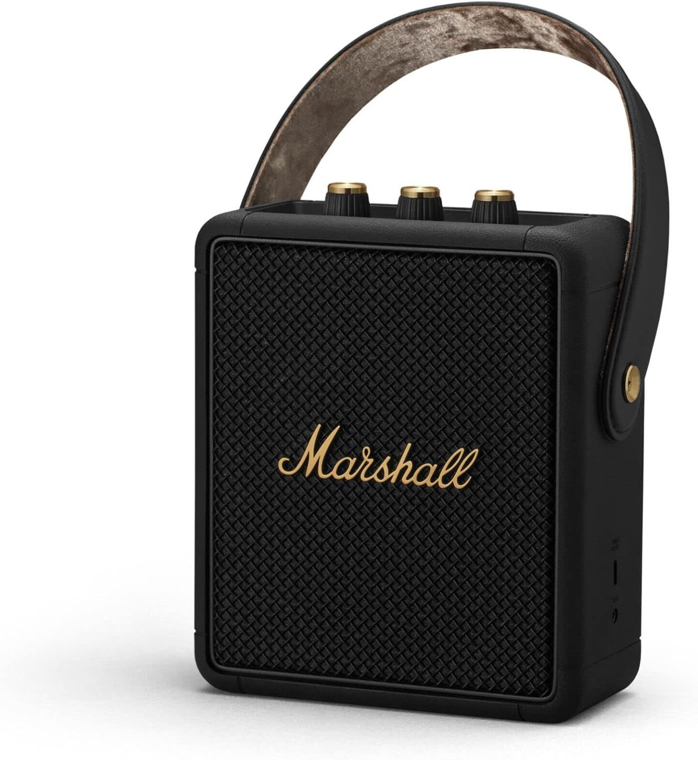 Marshall Stockwell II Portable Bluetooth Speaker, Black and Brass | Amazon (US)