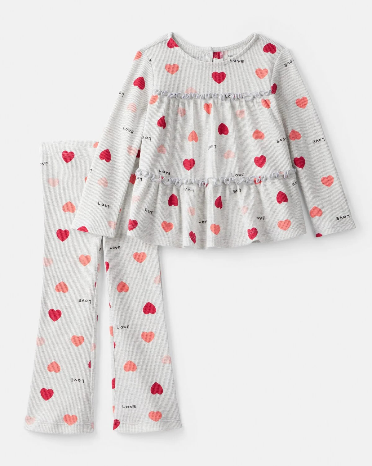 Toddler Girl Heart Top & Pant Set - Grey | Carter's | Carter's Inc