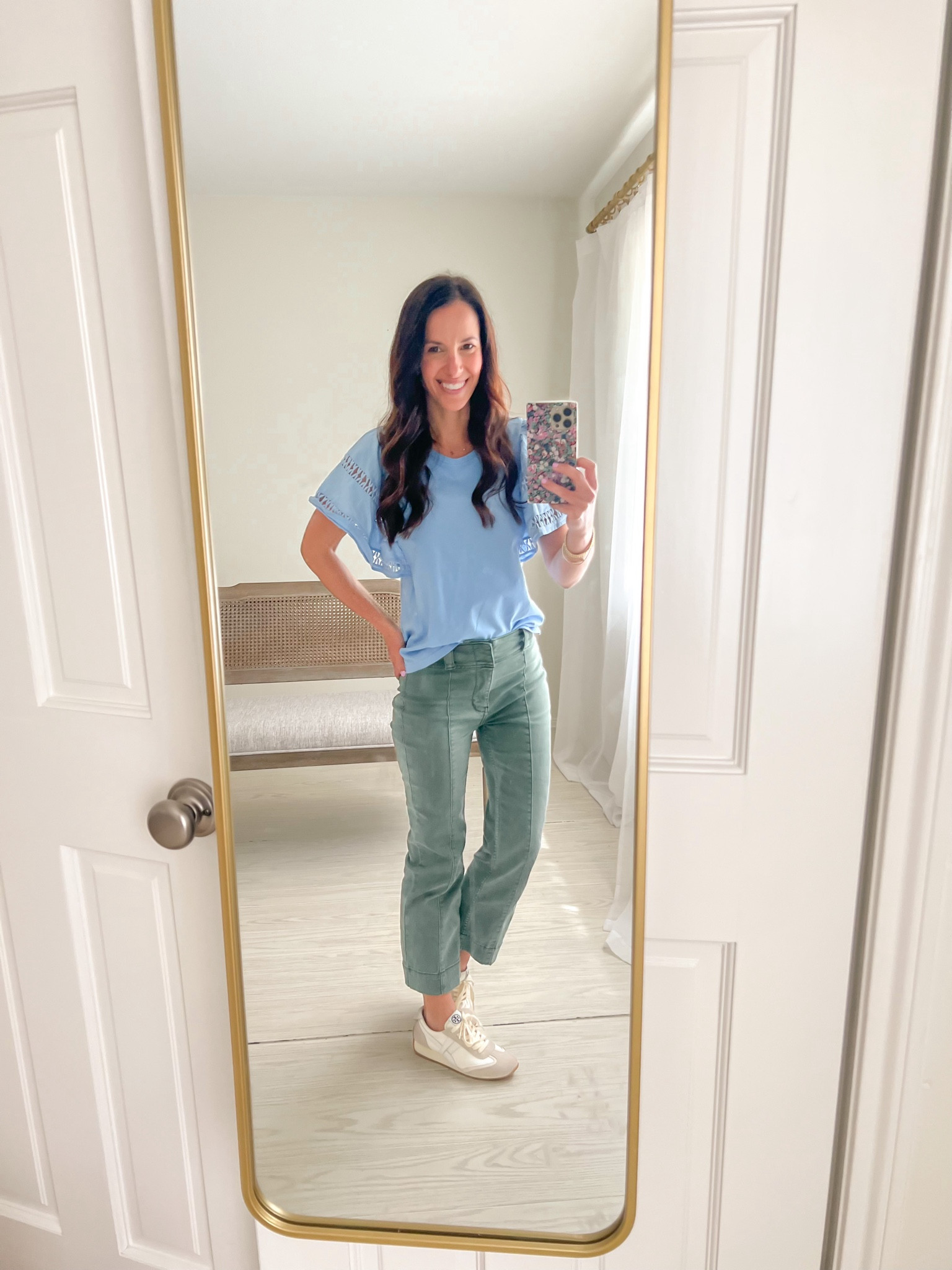 Loving this comfy outfit from Anthropologie. These pants are so buttery soft & comfortable!! Swipe to see a little cutie!

#LTKstyletip #LTKworkwear #LTKover40