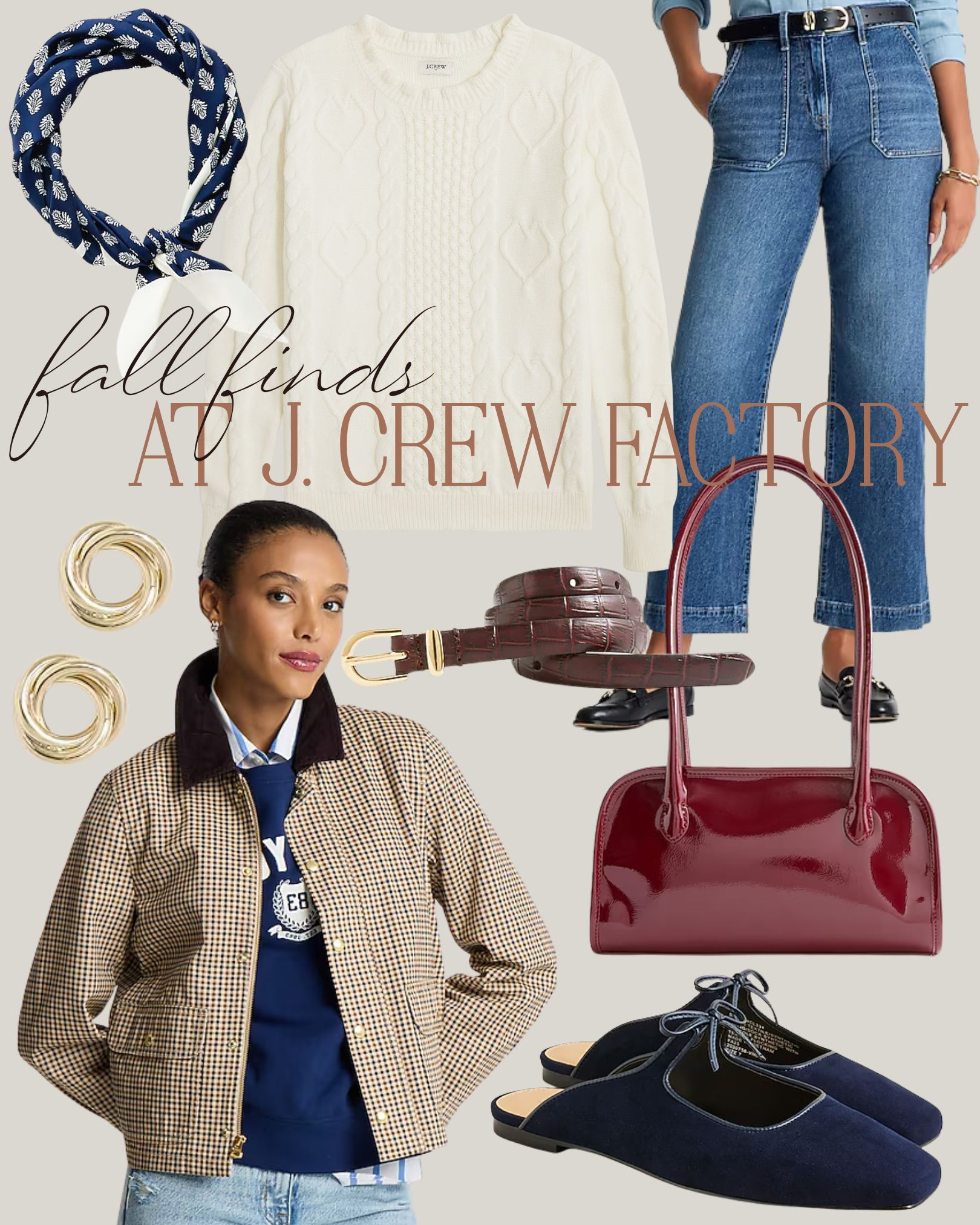 Fall-ready layers made easy with timeless J.Crew Factory finds. From classic cable knit sweaters to chic check jackets, polished denim, and versatile accessories—these staples bring effortless style to your autumn wardrobe.

J.Crew Factory fall outfit, fall fashion finds, classic fall style, affordable fall fashion, fall capsule wardrobe, chic fall outfits 

 #LTKSeasonal #LTKSaleAlert #LTKStyleTip