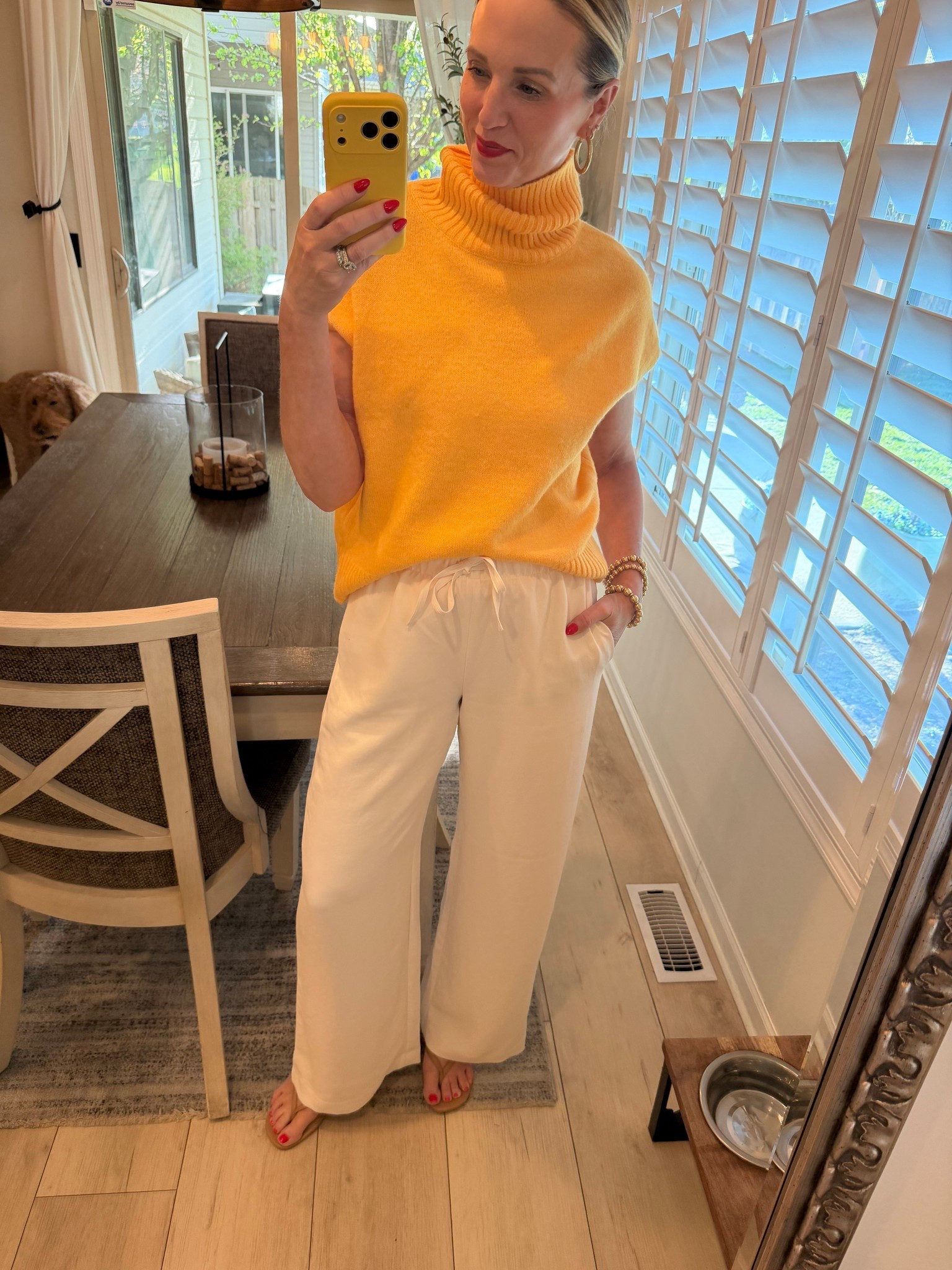 I got a small in the sweater and medium tall in the pants 

#LTKTall #LTKOver40 #LTKWorkwear