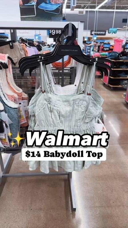 $14 Walmart Celebrity Pink Juniors Babydoll Crochet Cami Top / spring outfit / vacation outfit / date night / summer top / workwear / work top / work outfit  

Cami top- sized up to medium 
Black Jeans- sized up to a 7

#LTKtravel #LTKstyletip #LTKfindsunder50