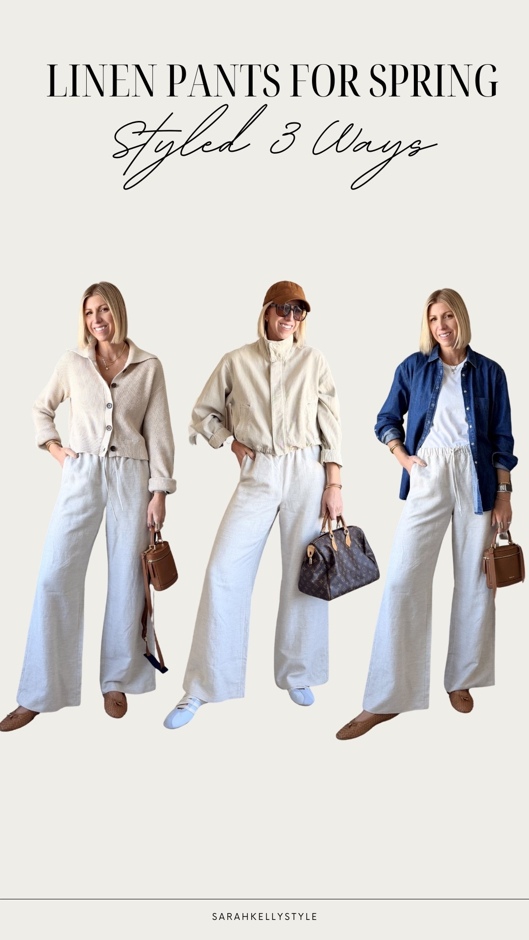 3 easy ways to style linen pants this spring!

#LTKootd #LTKOver40 #LTKgrwm