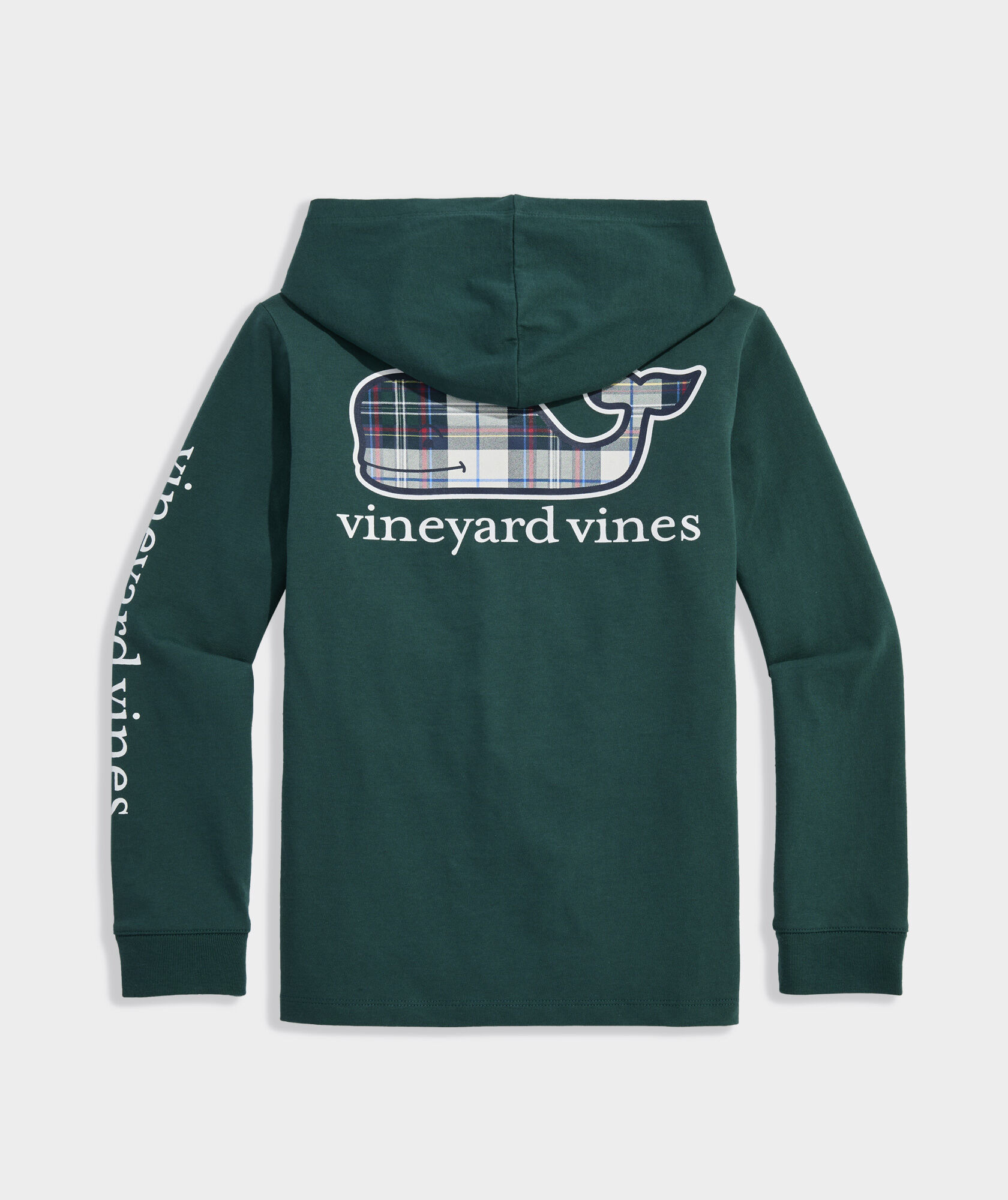 Boys' Plaid Whale Hoodie Tee | vineyard vines