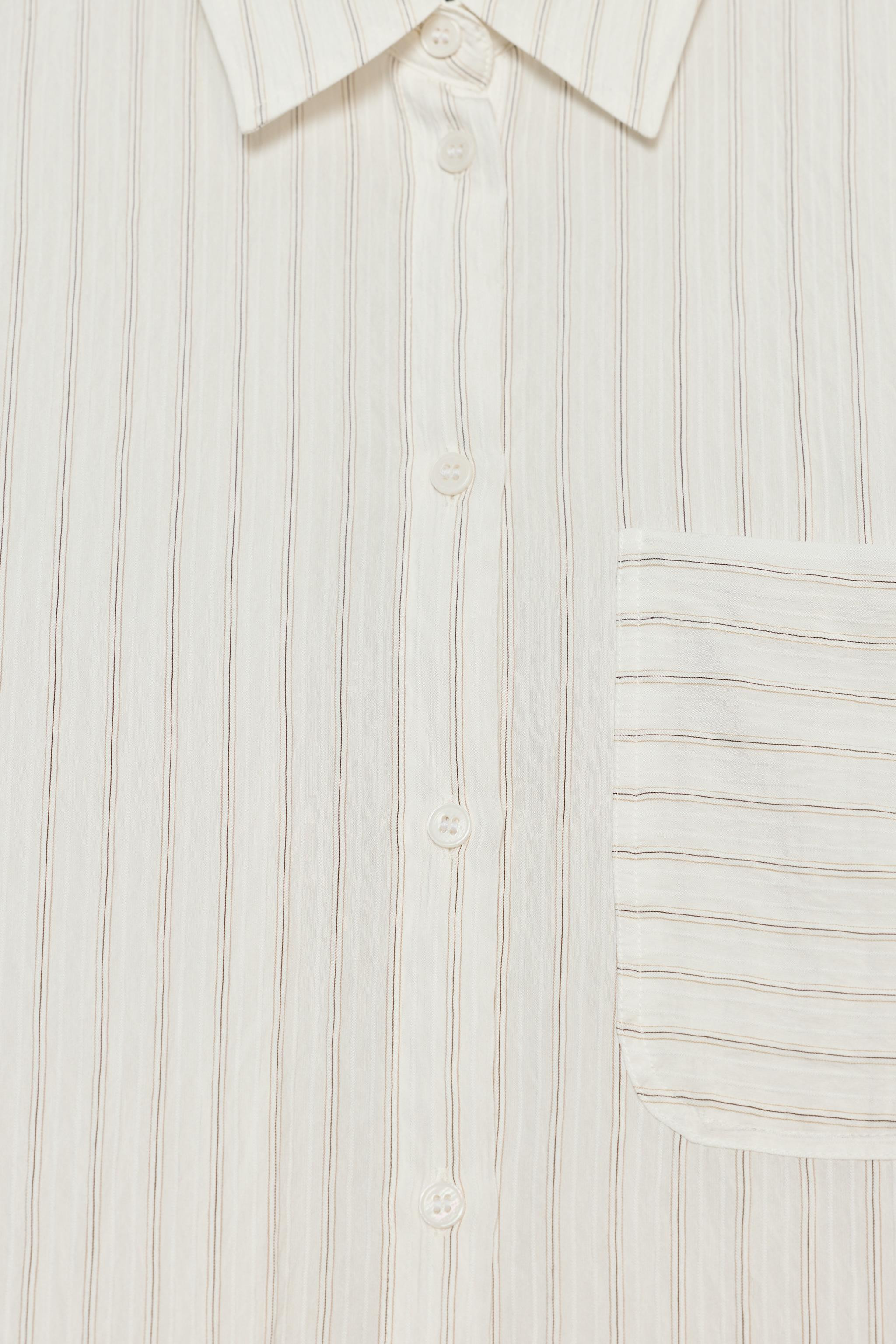ZW COLLECTION FLOWING STRIPED SHIRT | Zara UK