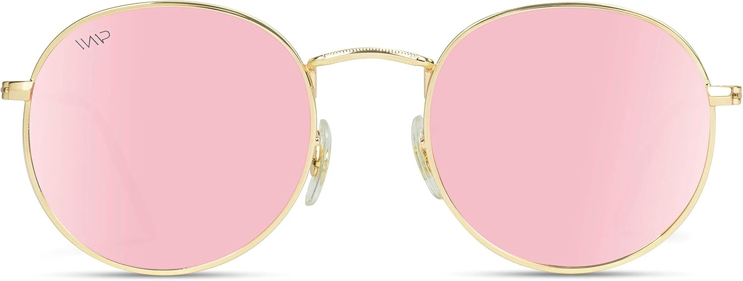 WearMe Pro - Reflective Lens Round Trendy Sunglasses | Amazon (US)