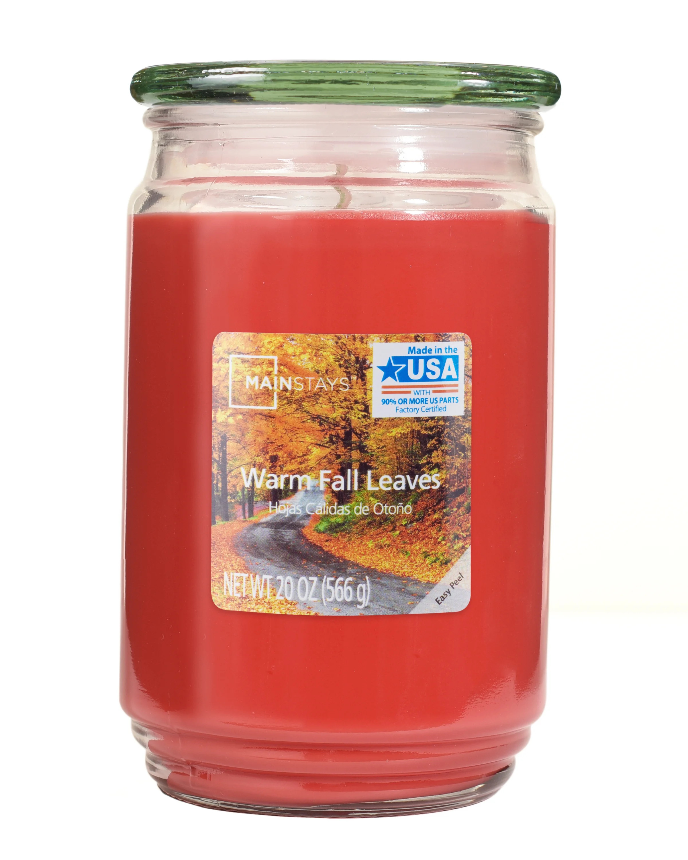 Mainstays Warm Fall Leaves Single-Wick Jar Candle, 20 oz. - Walmart.com | Walmart (US)