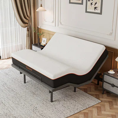 Massaging Zero Gravity Adjustable Bed With 12'' Memory Foam Mattress, Wireless Remote & App Control, E3100 Series | Wayfair North America