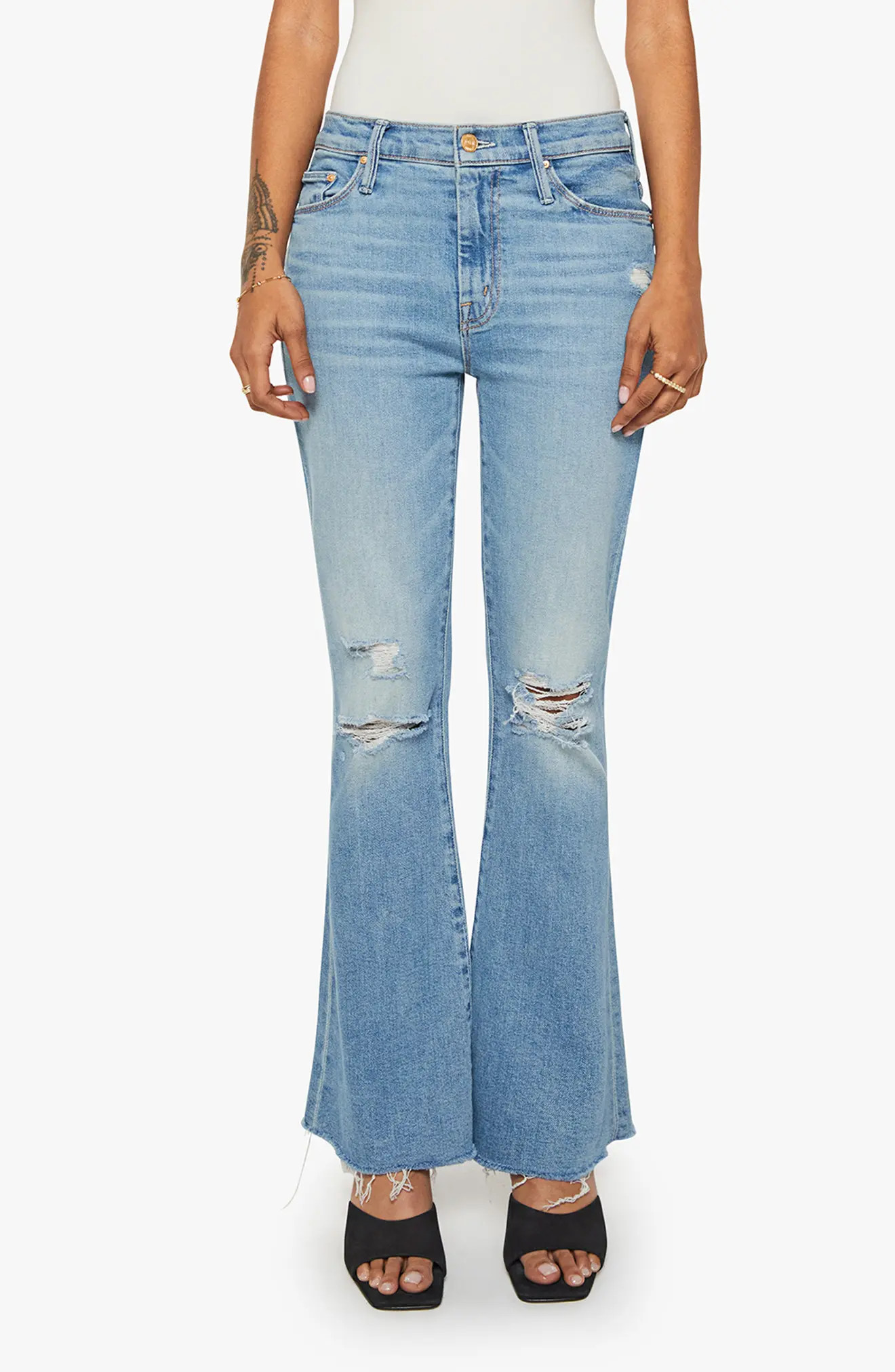 MOTHER Ripped Flare Jeans (Women) | Nordstrom | Nordstrom