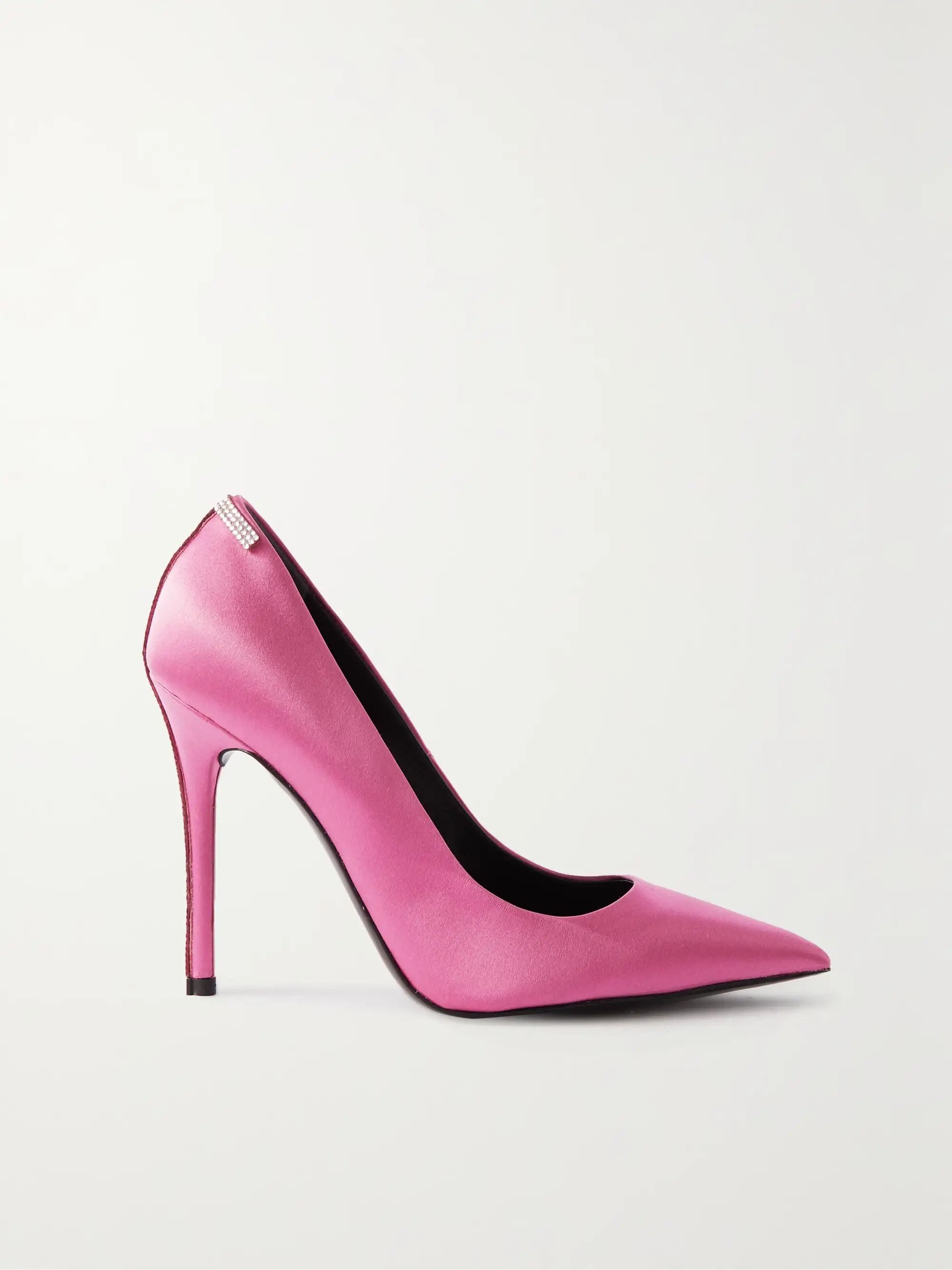 Iconic T crystal-embellished satin pumps | NET-A-PORTER (US)