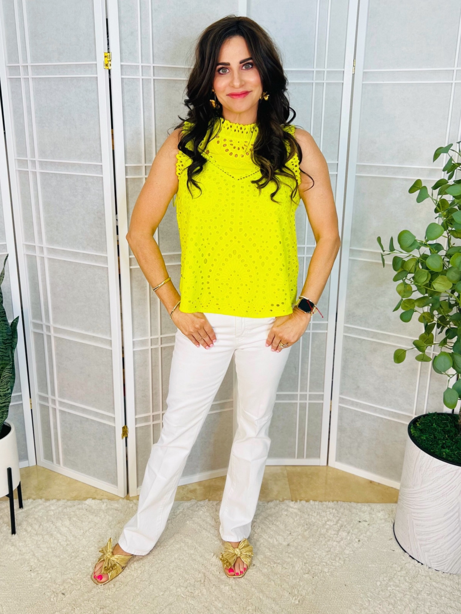 Top size sm 
Jeans 25 
Slides TTS 

#LTKstyletip #LTKsalealert #LTKSeasonal