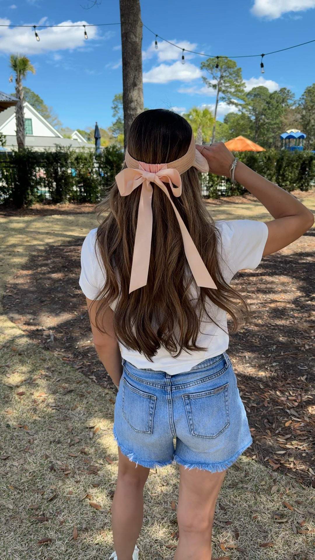 My favorite visor with bow & classic white leather tennis shoes! Perfect for a day of backyard games!

#LTKtravel #LTKshoecrush #LTKFestival