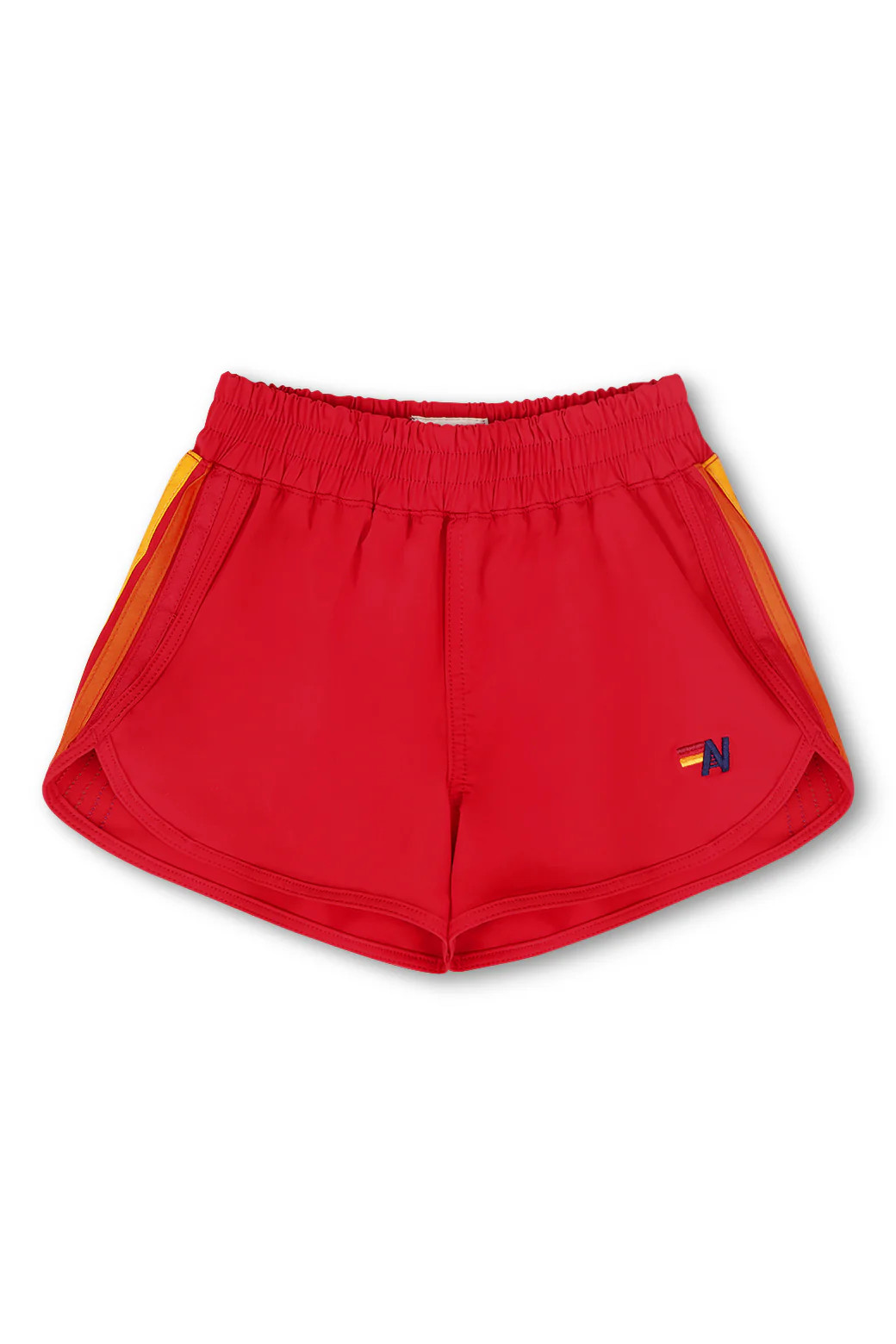5 STRIPE KIDS FLEX JOGGER SHORT - RED | Aviator Nation
