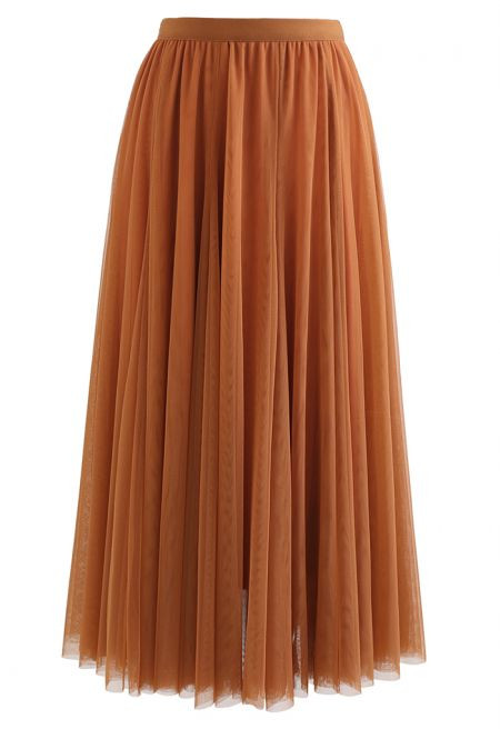 My Secret Garden Tulle Maxi Skirt in Pumpkin Halloween Costumes | Chicwish