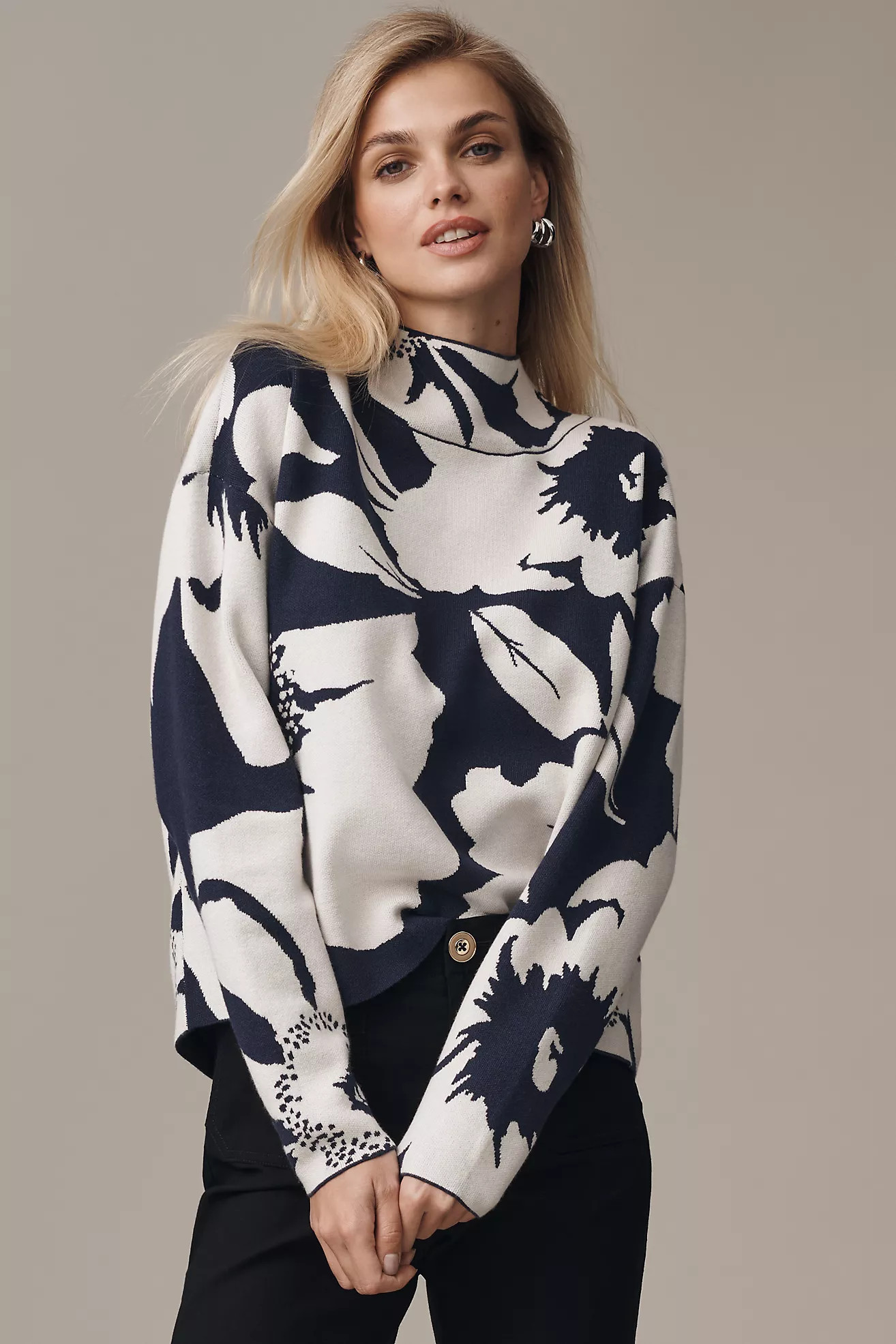 The Carys Mock-Neck Sweater by Maeve | Anthropologie (US)