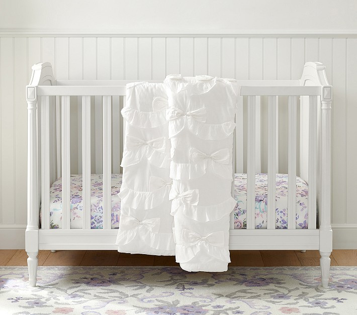 LoveShackFancy Lavender Damask Floral Baby Bedding | Pottery Barn Kids
