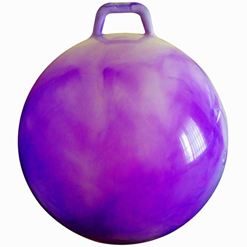 AppleRound Hippity Hoppity Hop Ball, Sit-on Bouncy Ball with Handle, 20in/50cm Diameter for Children Age 7-10, Space Hopper Hopball, Pump Included, Cloud Colors (Purple) | Amazon (US)