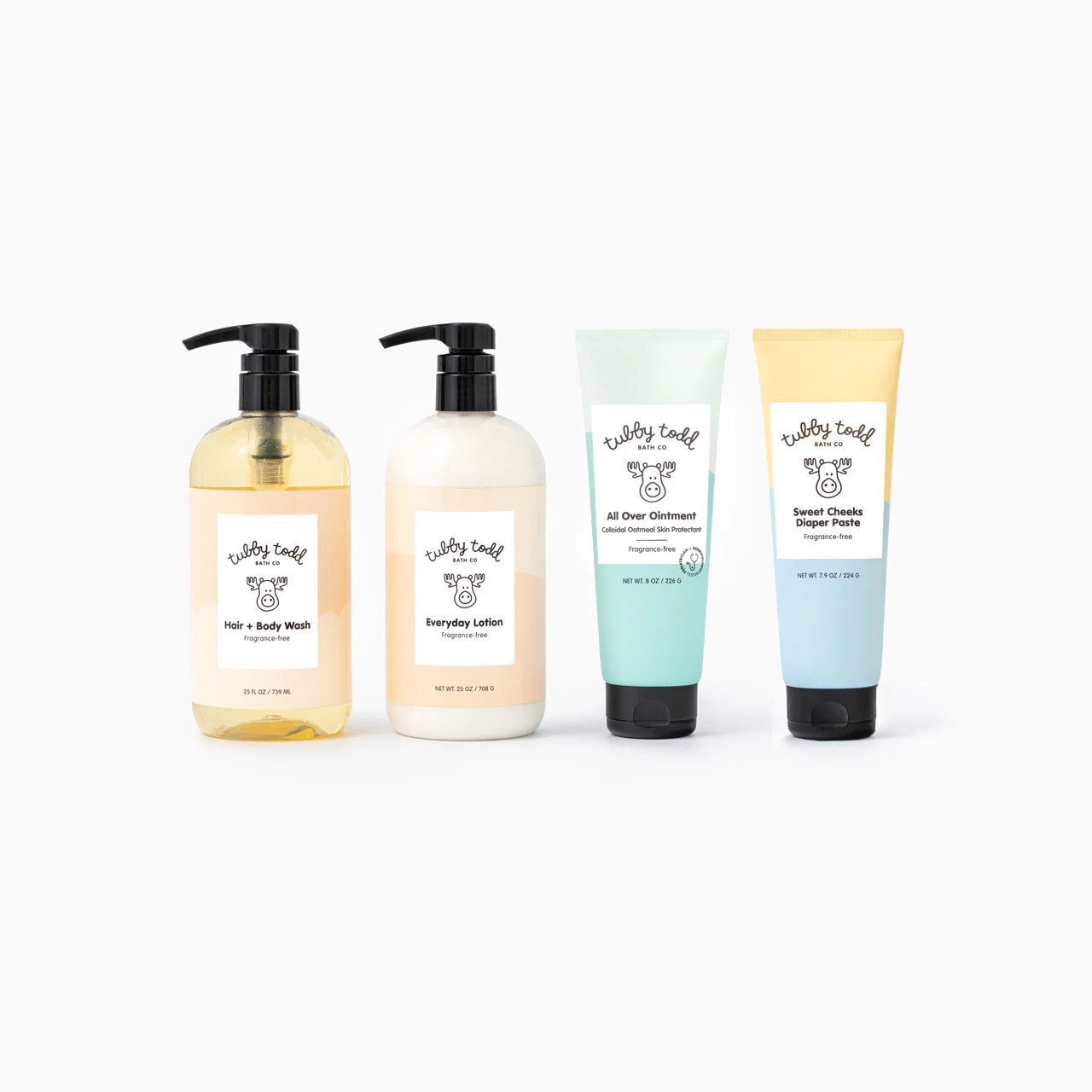 The Baby Bundle - Fragrance-free / 25 oz + Tube | Tubby Todd Bath Co.