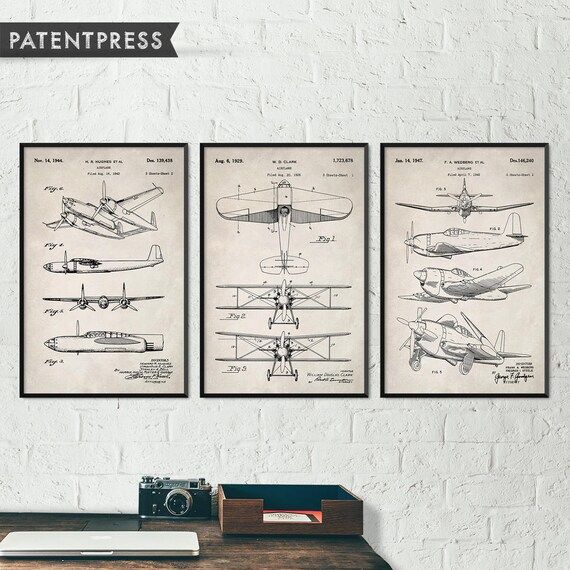 Vintage Airplane Art Airplane Decor Aviation Print Airplane | Etsy | Etsy (US)