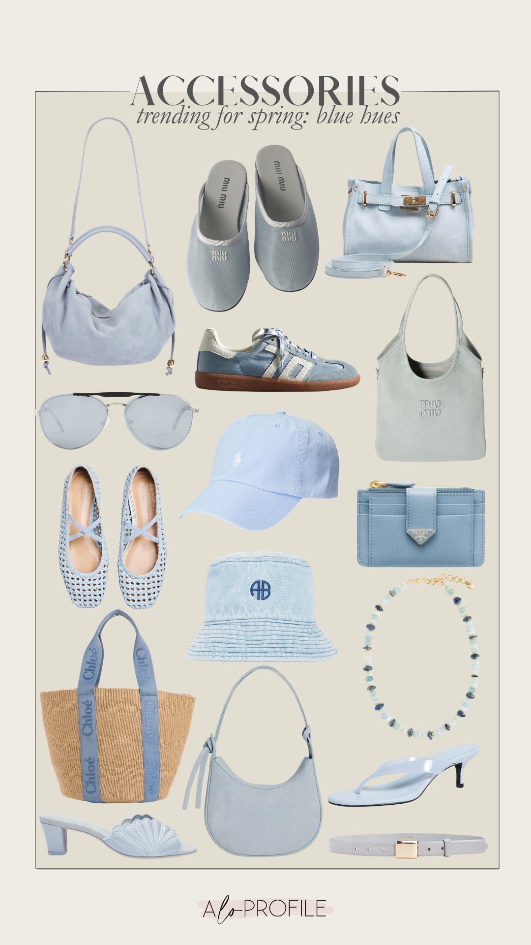 Spring Accessories: Blue Hues // spring style, spring fashion, spring bag, spring handbags, spring shoes, accessories for spring, spring colors, spring color trends, spring fashion