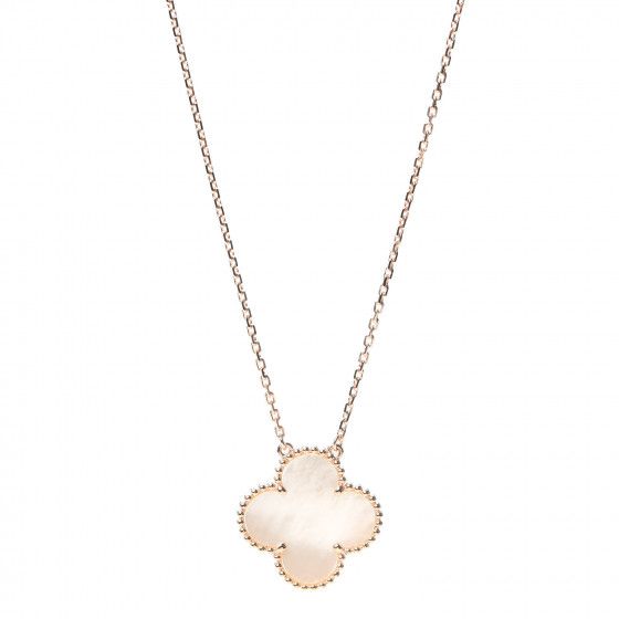 VAN CLEEF & ARPELS 18K Rose Gold Mother of Pearl Magic Alhambra Pendant Necklace | FASHIONPHILE | Fashionphile