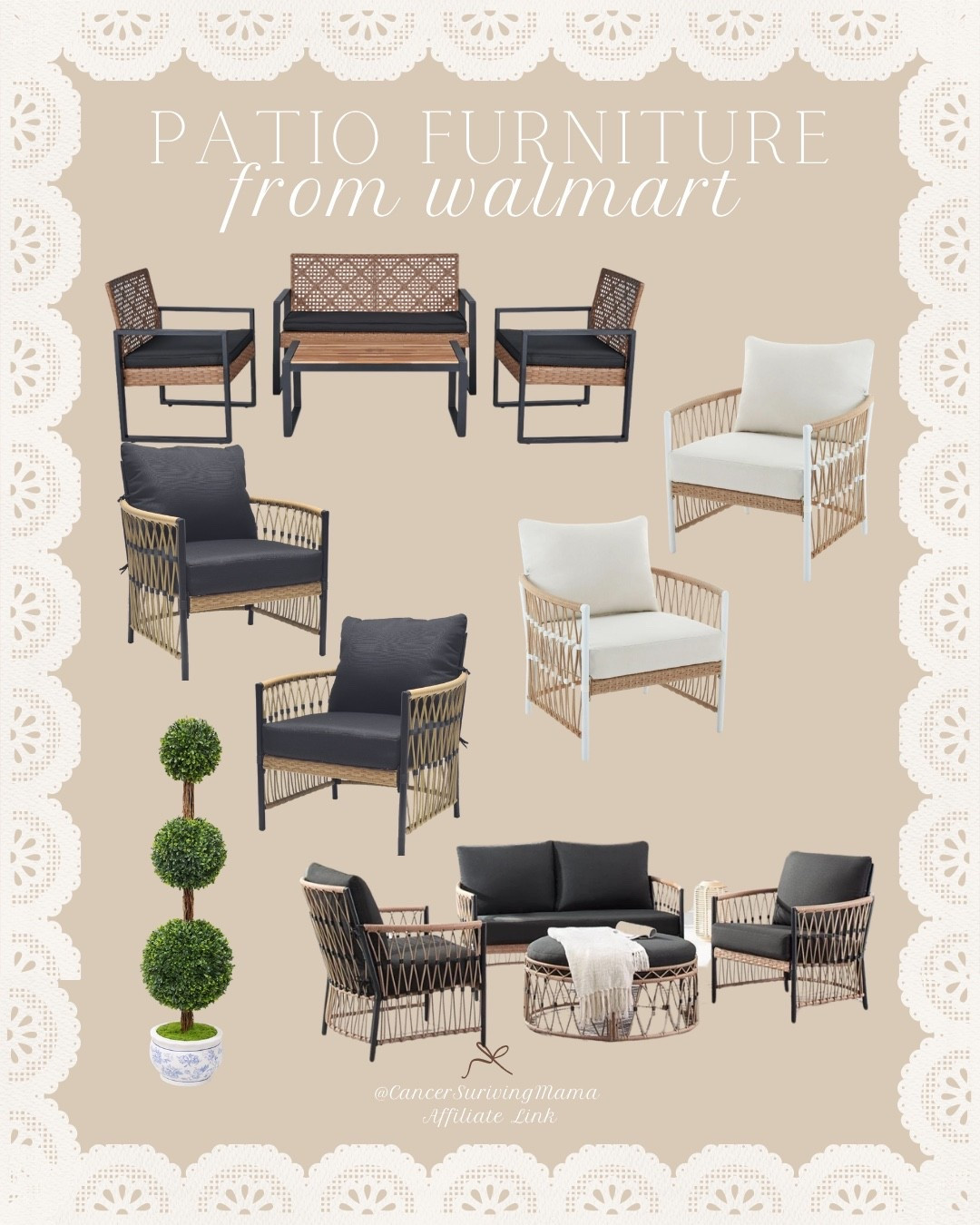 Patio furniture from Walmart that looks high-end without the high-end price 🤍 outdoor seating sets, wicker patio chairs, neutral outdoor furniture, affordable patio decor — all the pieces you need for a cozy, elevated backyard setup this season

These sets are SO good for spring + summer hosting, morning coffee on the porch, or just upgrading your outdoor space on a budget. Love the mix of modern + coastal textures 🌿

outdoor furniture | walmart patio furniture | affordable patio set | wicker patio chairs | neutral outdoor decor | backyard makeover | budget patio ideas | patio seating set | outdoor living | spring patio refresh | coastal patio style 

#LTKHome #LTKdayinmylife #LTKSeasonal