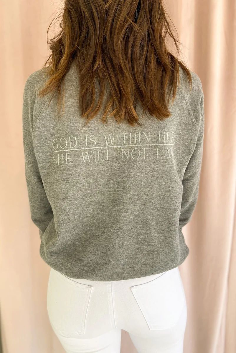 Psalm 46:5 Scripture Sweatshirt Graphite | Shop Style Your Senses