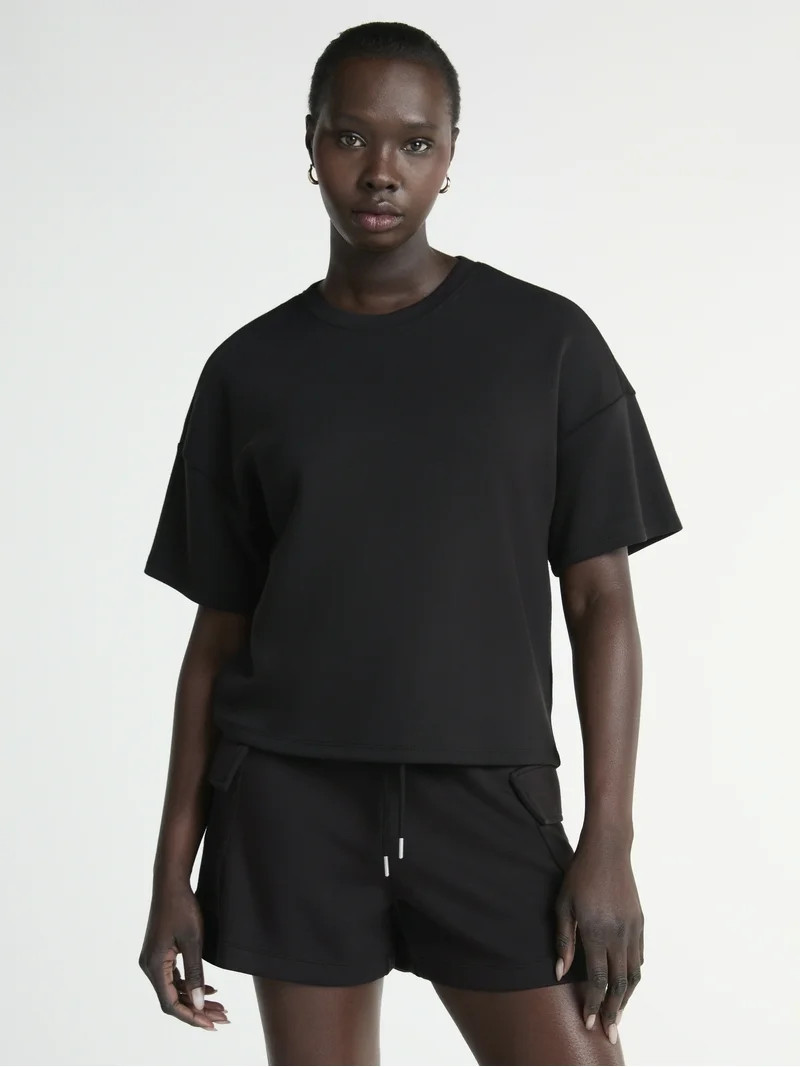 Scoop Women's and Women’s Plus Ultimate ScubaKnit Boxy Tee, Sizes XS-4X | Walmart (US)