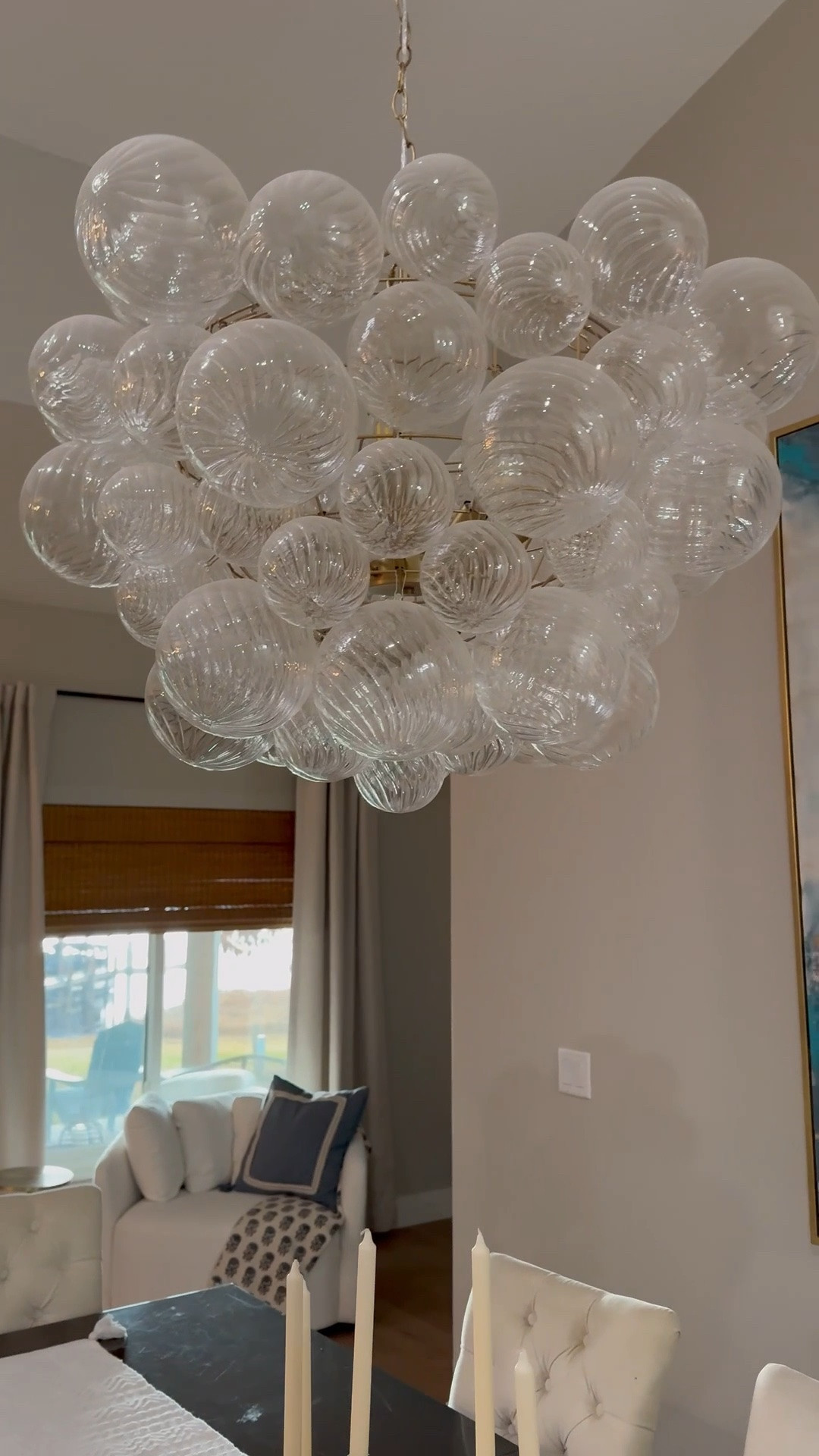 I’m so obsessed with my glasses globe chandelier!  Home decor, Bubble chandelier, living room

#LTKHome #LTKdayinmylife #LTKstorytime