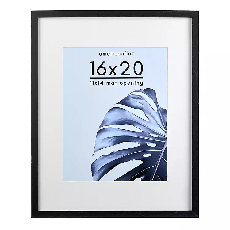 Matte Black Rectangular Picture Frame, 16x20 | Kirklands