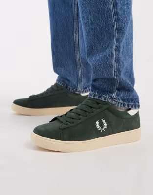 Fred Perry spencer suede sneakers in court green | ASOS (Global)