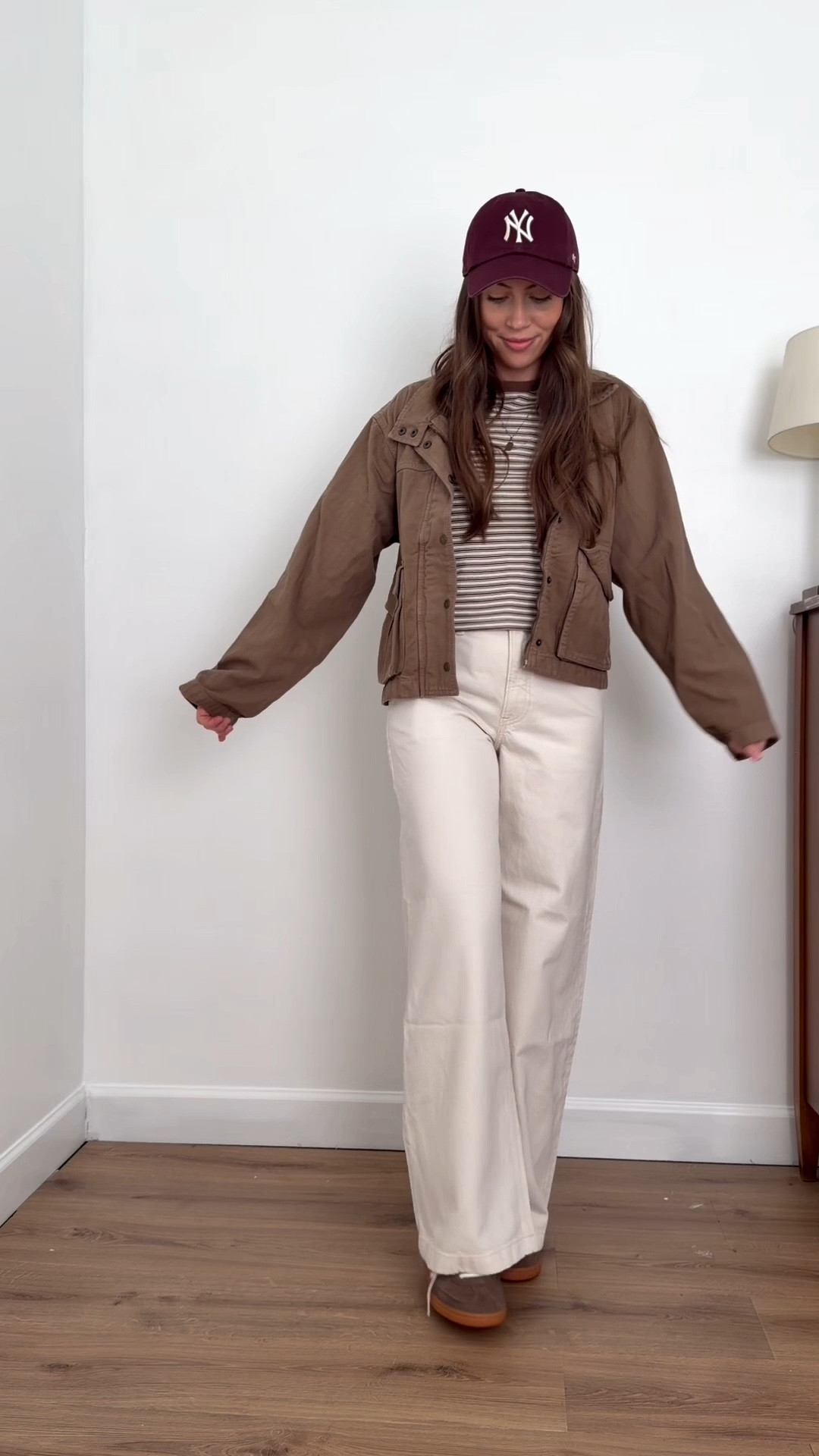 | fall fashion haul | Abercrombie fall outfits | fall capsule wardrobe | vegan leather jacket | simple basic tees | wide leg brown jeans fall shoes autumn outfit ideas | business casual clothes | denim barn jacket | fall jackets |

Jacket: small
Shirt: small
Pants: 26 regular, slightly baggier around the waist

#LTKootd #LTKgrwm #LTKmomlife
