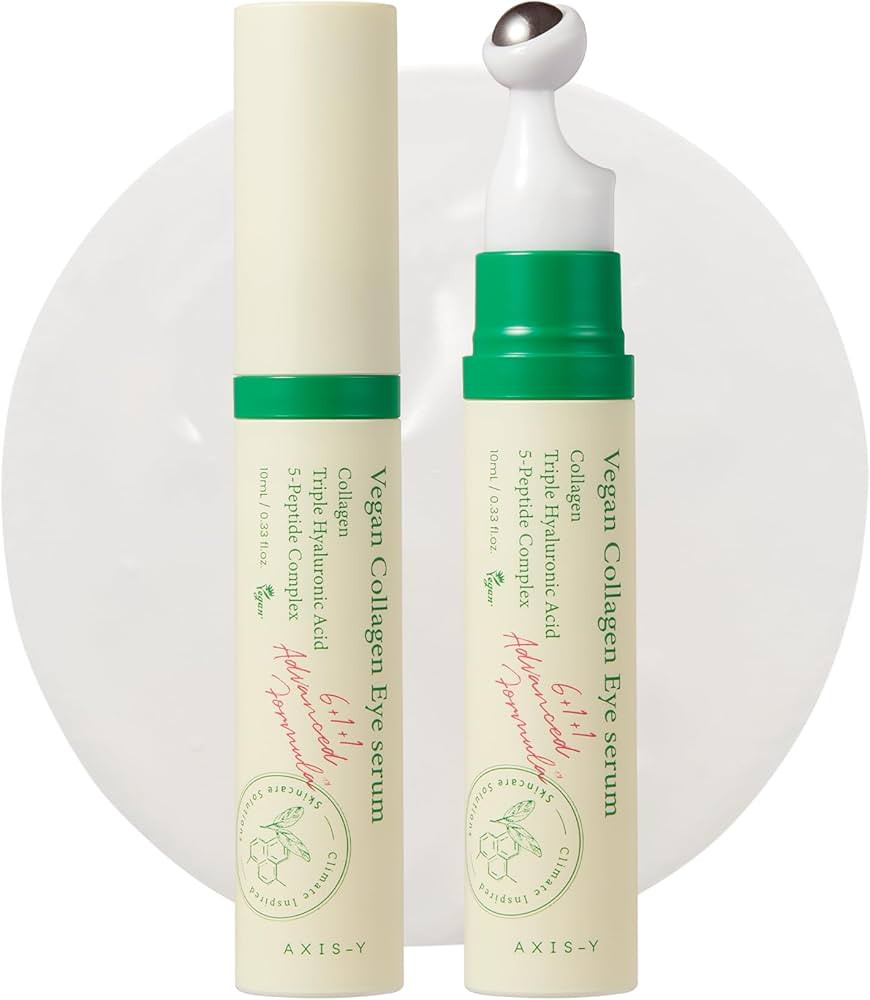 AXIS-Y Vegan Collagen Eye Serum - K Beauty Triple Hyaluronic Acid & Peptide Collagen Serum Improv... | Amazon (US)